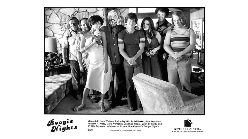 Burt Reynolds and the cast of Boogie Nights