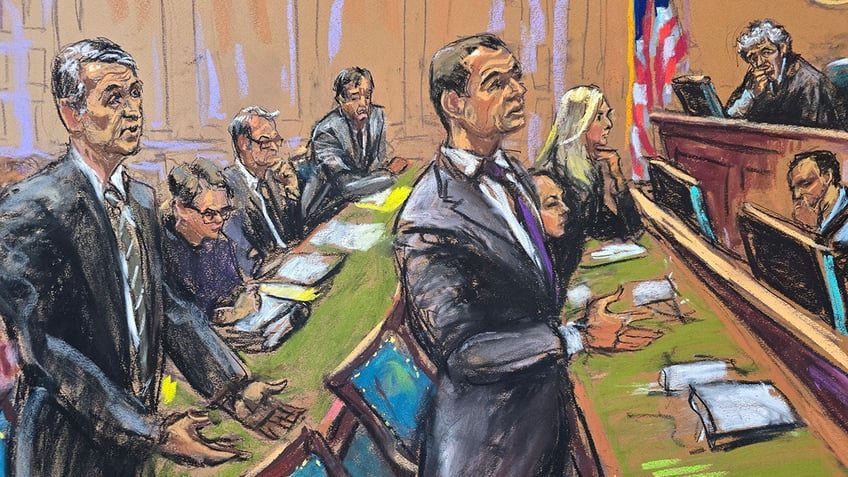 Court sketch shows Blake Lively and Justin Baldoni's lawyers in court