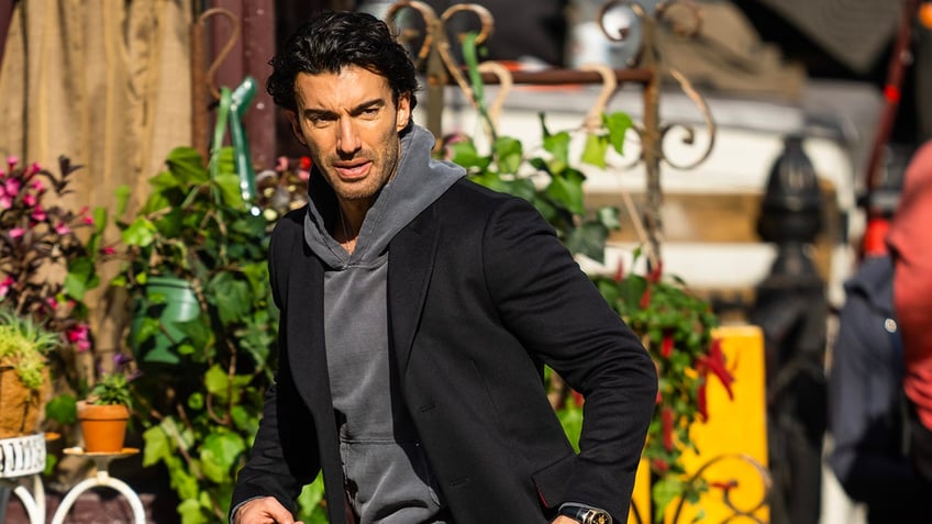 Justin Baldoni is seen filming "It Ends With Us"