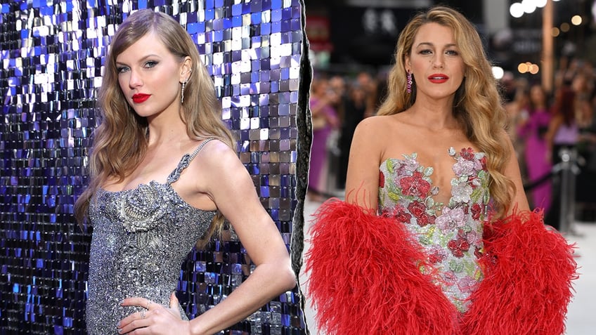 A split of Taylor Swift and Blake Lively