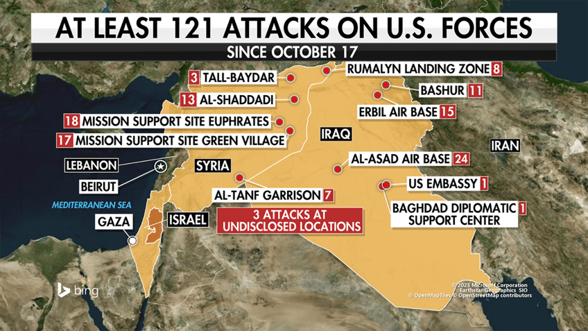 A map of the Middle East