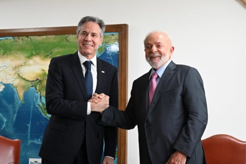 US Secretary of State Antony Blinken met Brazil's President Luiz Inacio Lula da Silva at t