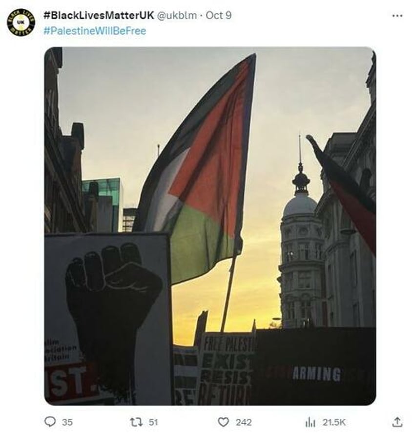 blm deletes tweet celebrating hamas rave massacre then doubles down