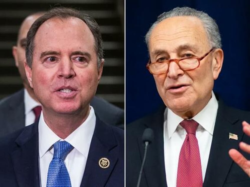 blocks path schumer and schiff schitt shower over shutdown as friday deadline looms