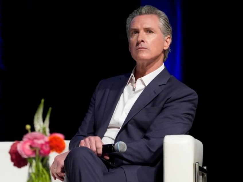 California Gov. Gavin Newsom holds a fireside chat with Stephen Cheung, the President and