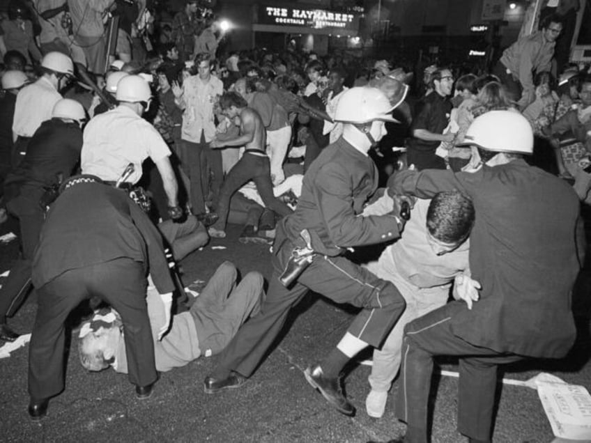 (Original Caption) 8/28/1968-The "Black" Year (Tenth of Fourteen)-Police and dem