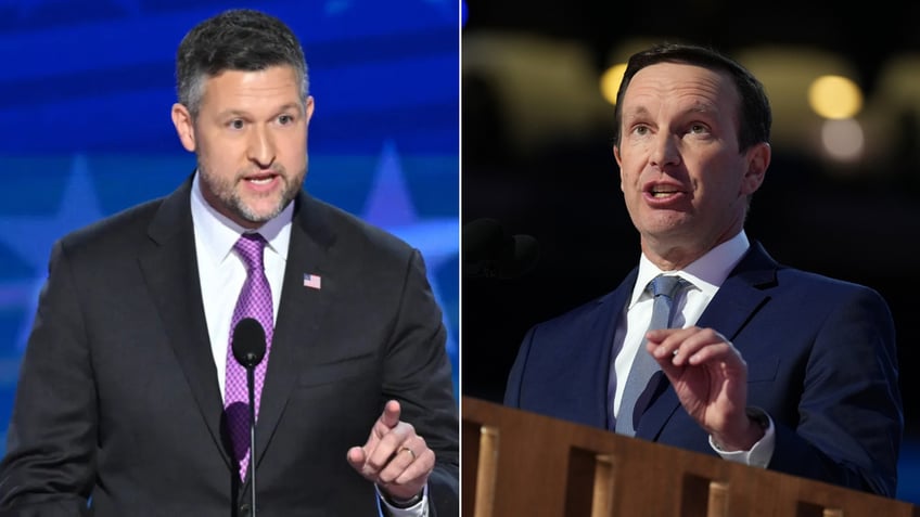 Democrat Rep. Pat Ryan, left, and Democrat Sen. Chris Murphy 