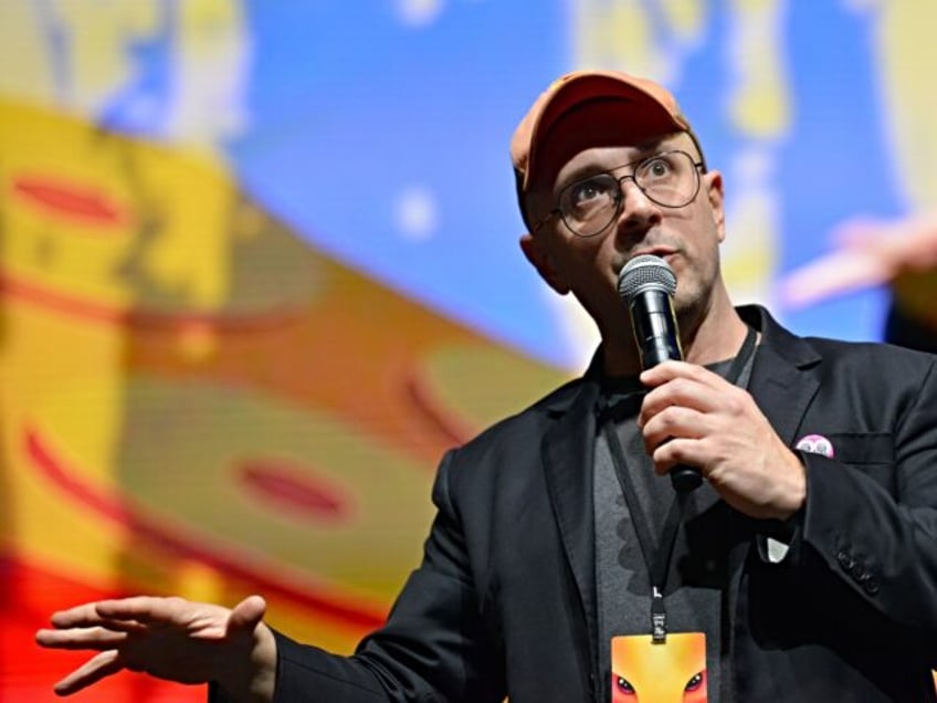 LOS ANGELES, CALIFORNIA - DECEMBER 03: Steve Burns speaks onstage during the Steve from "B