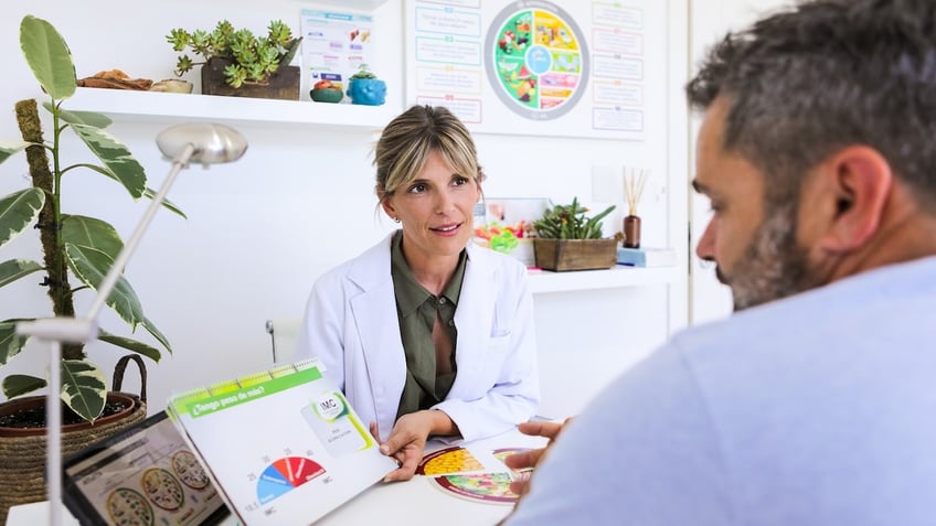 Man at doctor