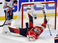 Bobrovsky makes 32 saves as the Panthers shut out the Oilers 3-0 in Game 1 of Stanley Cup Final