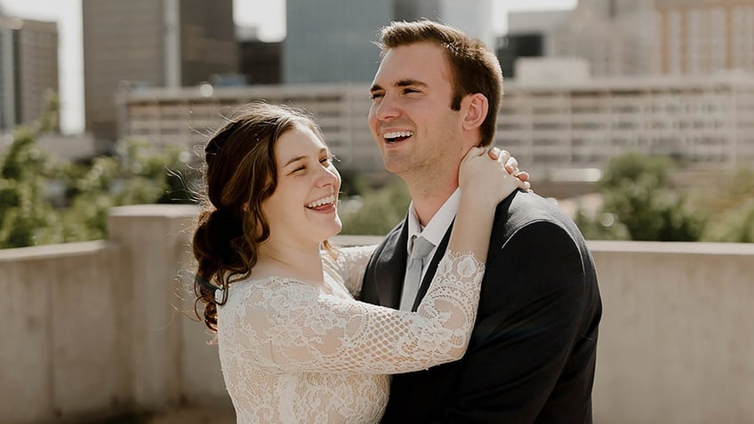 Davy and Natalie Lloyd on their wedding day