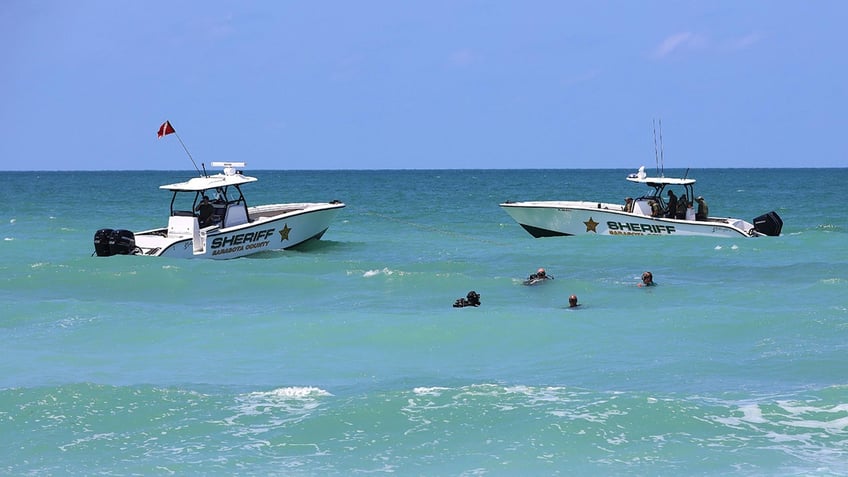 marine units conducting water search in ocean