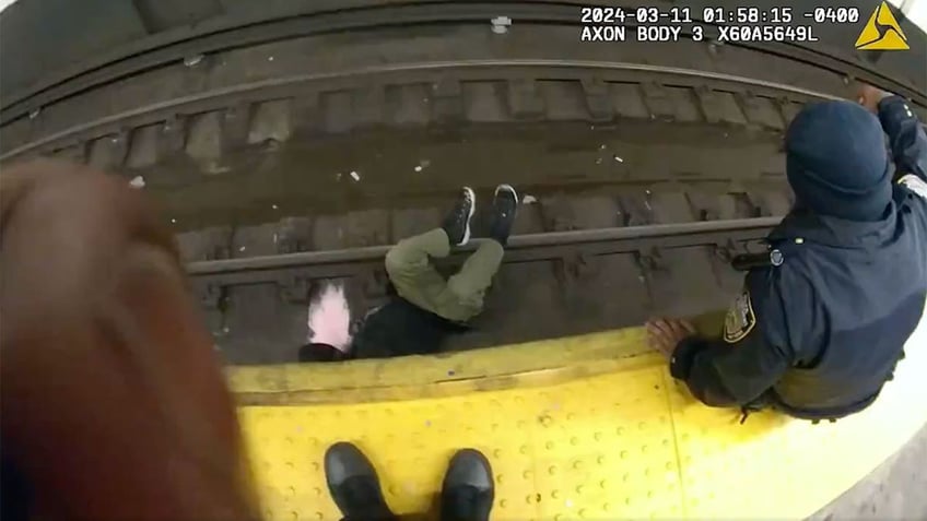 NYPD officers locate man on subway tracks
