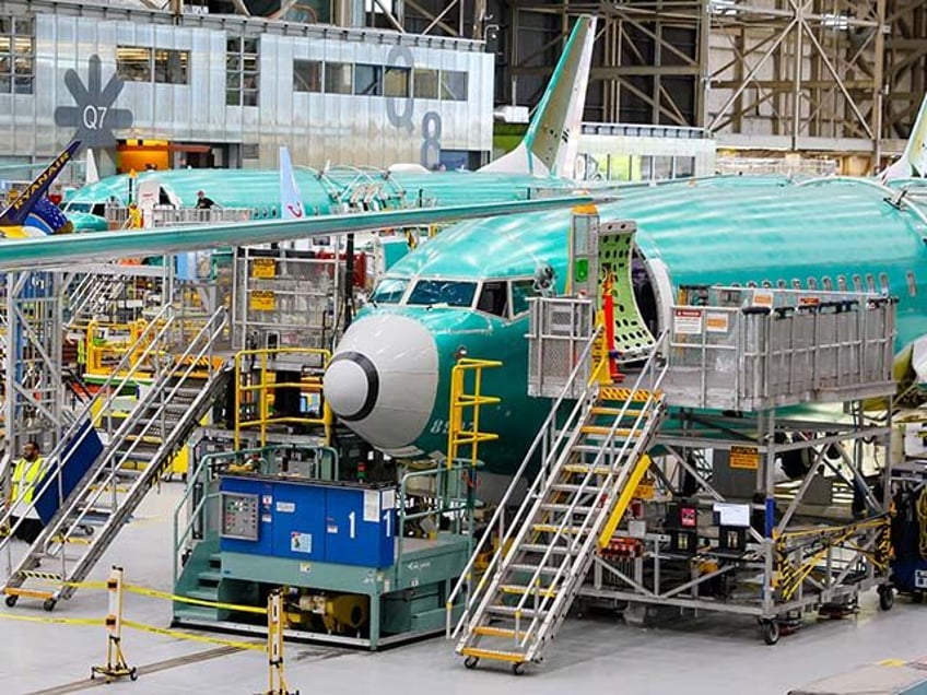 Boeing 737 MAX aircraft are assembled at the Boeing Renton Factory in Renton, Washington,