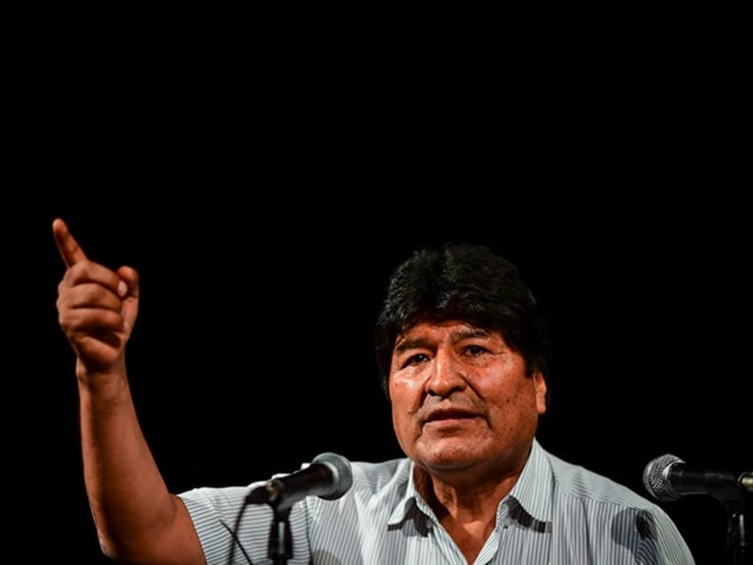 Bolivia's ex-President Evo Morales gestures during a press conference in Buenos Aires, on December 19, 2019. - Bolivia's attorney general on Wednesday ordered the arrest of exiled former president Evo Morales after the interim government accused him of sedition and terrorism. (Photo by RONALDO SCHEMIDT / AFP) (Photo by RONALDO SCHEMIDT/AFP via Getty Images)