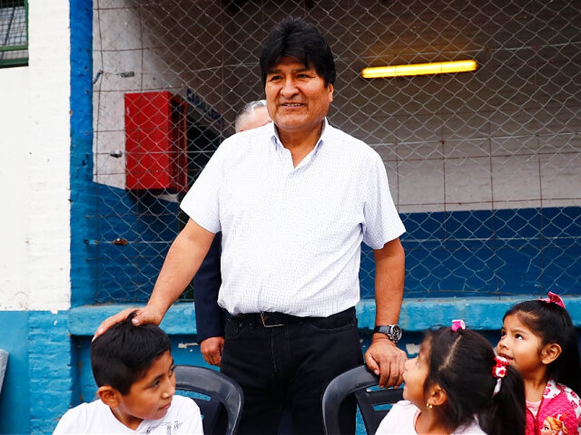 BUENOS AIRES, ARGENTINA - DECEMBER 25: Exiled former president of Bolivia Evo Morales look