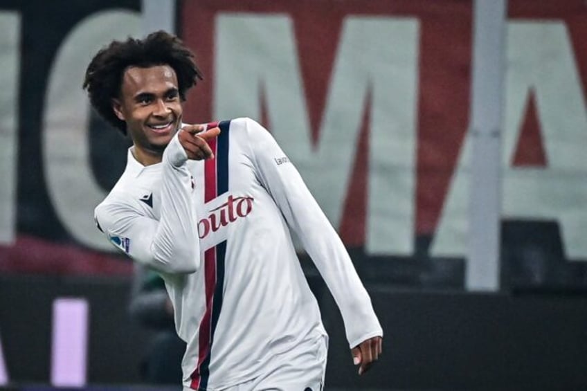 Joshua Zirkzee scored his 10th league goal of the season for Bologna on Sunday