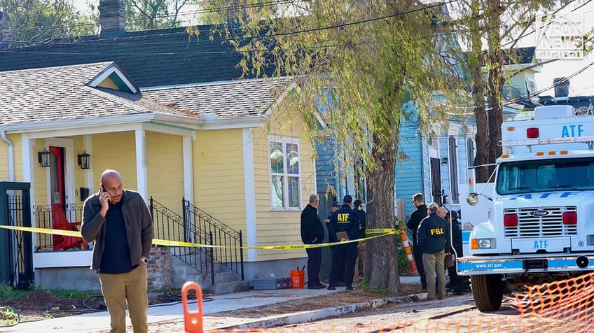 Investigators search the rental home used by Shamsud-Din Jabbar in New Orleans