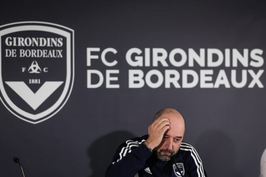 Bordeaux president Gerard Lopez at a press conference earlier this month