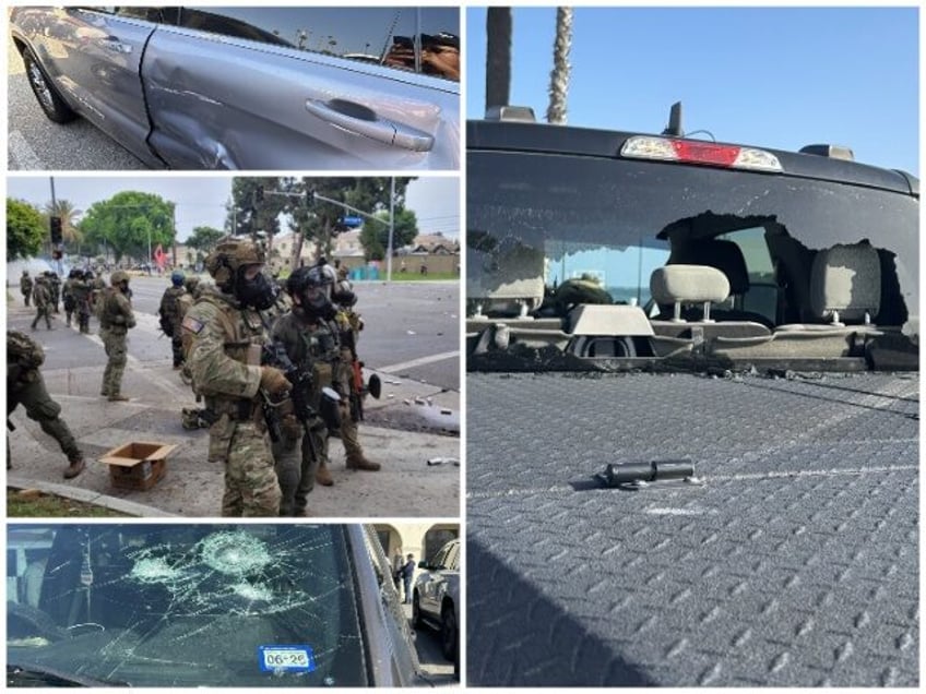 Border Patrol Agents Attacked During LA Riots (U.S. Border Patrol)