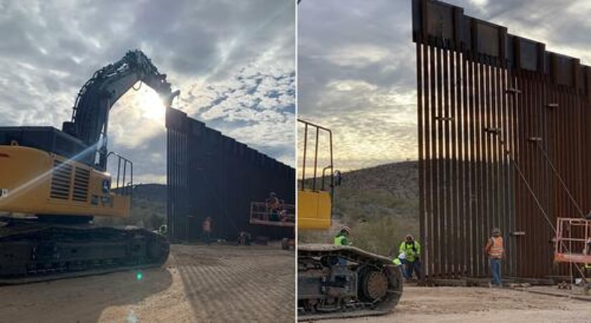 border wall construction resumes as dhs starts filling gaps