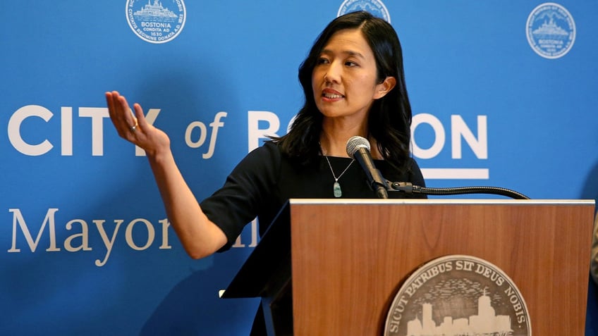 Mayor Michelle Wu speaking at an event