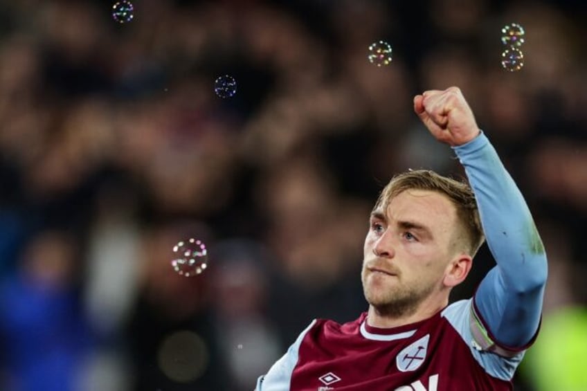 West Ham's Jarrod Bowen celebrates after scoring against Wolves