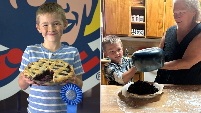 Allen Gage making his prize winning pie