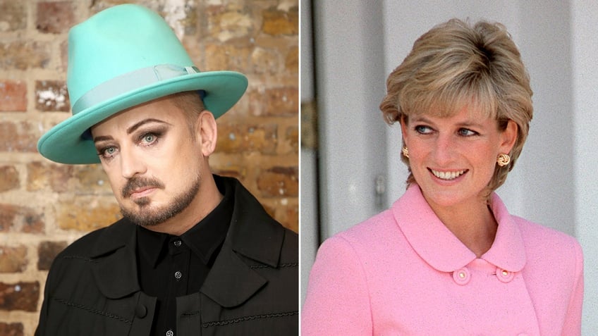 Boy George and Princess Diana side by side