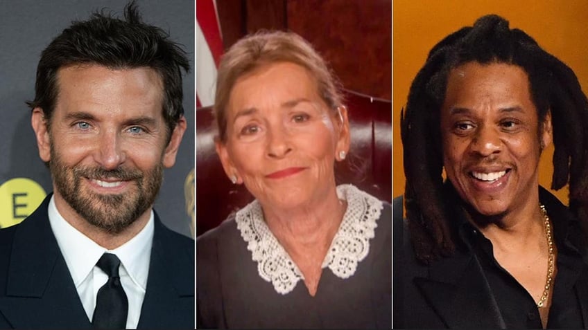 A split of Bradley Cooper, Judge Judy and Jay-Z