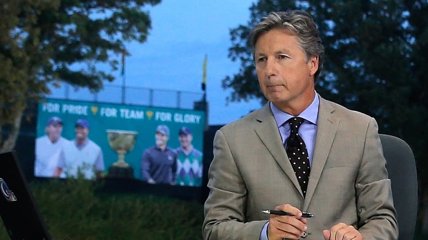 Brandel Chamblee on the set