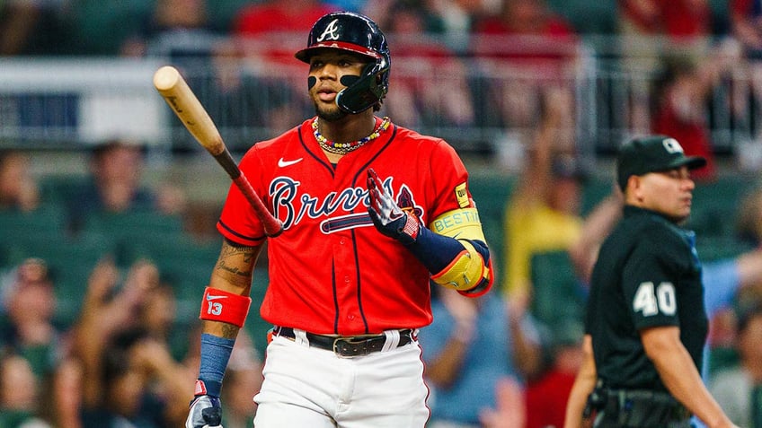 Ronald Acuna bat flip