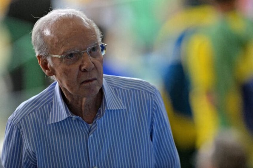 Legendary former Brazilian coach Mario Lobo Zagallo, pictured in 2013, has been admitted to a hospital in Rio de Janeiro due to a respiratory infection