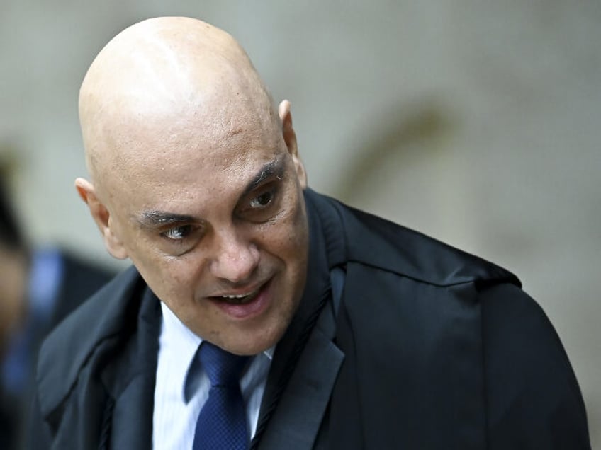 Alexandre de Moraes, justice of Brazil's Supreme Federal Court, speaks during a sessi