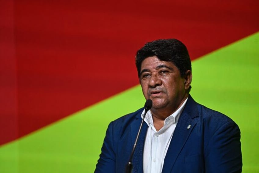 Ednaldo Rodrigues at a press conference in Rio de Janeiro, Brazil in May 2024