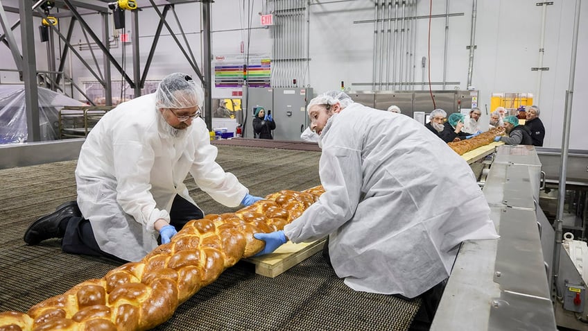 large challah at bakery