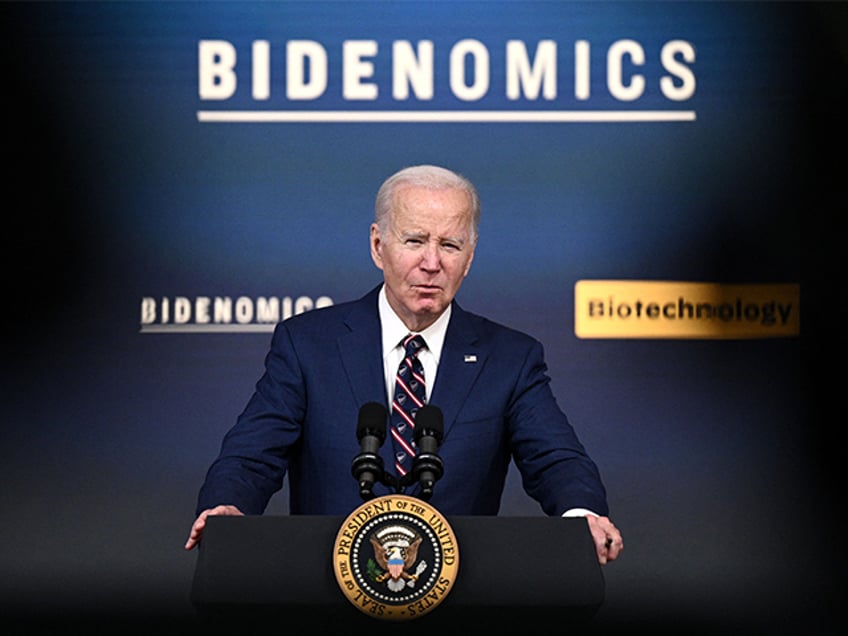 Inflation White House - President Joe Biden delivers remarks on his Bidenomics agenda in Washington, DC, on October 23, 2023. (BRENDAN SMIALOWSKI/AFP via Getty Images)