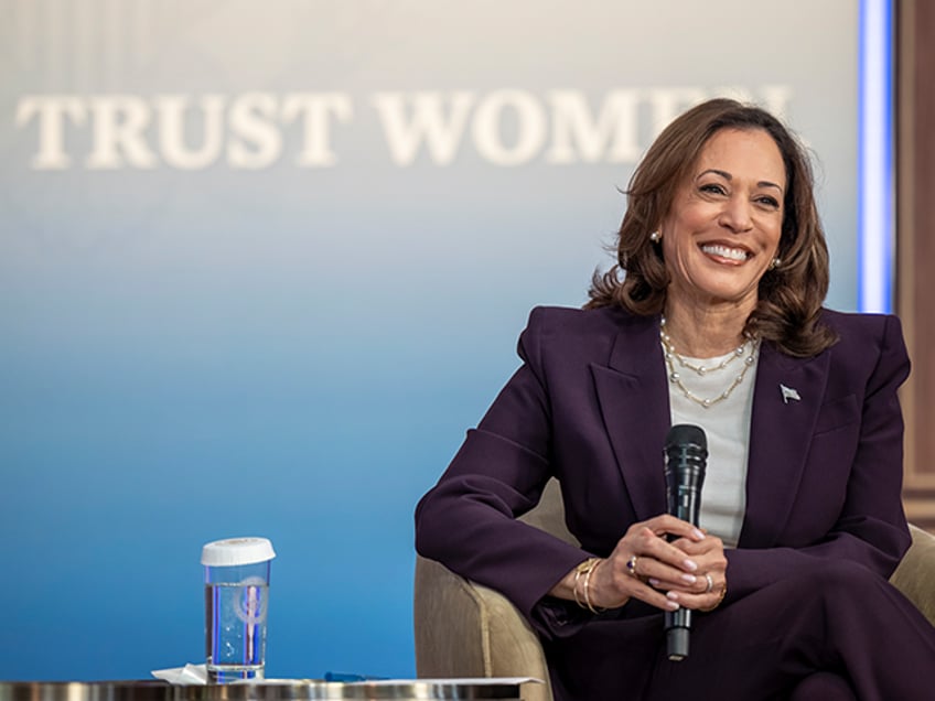 Vice President Kamala Harris participates in a moderated conversation on reproductive righ