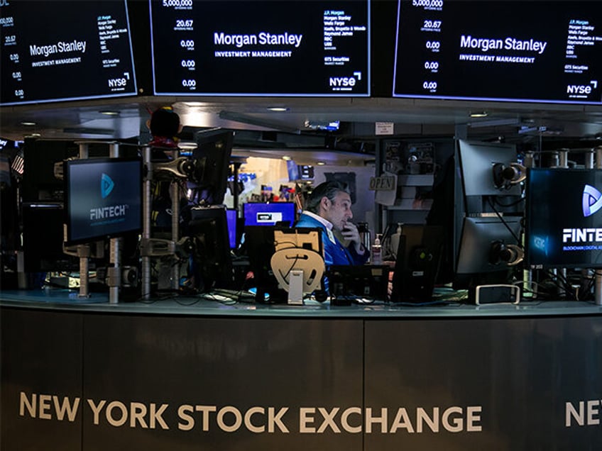 A trader works on the floor of the New York Stock Exchange (NYSE) in New York, US, on Wednesday, Jan. 24, 2024. US stocks continued to climb on optimism fueled by robust earnings from technology companies this week. Photographer: Michael Nagle/Bloomberg via Getty Images