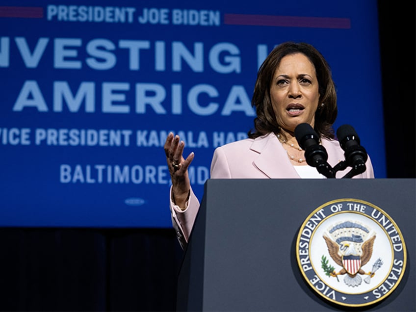 Vice President Kamala Harris speaks about the Inflation Reduction in Baltimore, Maryland,