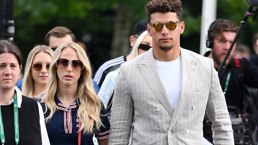 Patrick Mahomes and Brittany Mahomes at Wimbledon