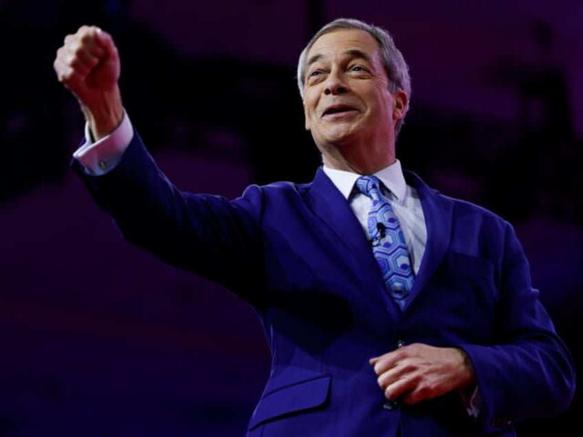 NATIONAL HARBOR, MARYLAND - MARCH 03: Nigel Farage, former Brexit Party leader, speaks dur