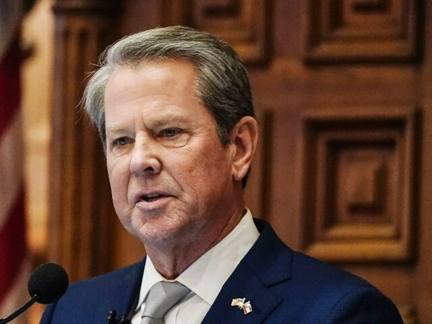 Georgia Gov. Brian Kemp delivers the State of the State speech, Thursday, January 11, 2024, in Atlanta. (Brynn Anderson/AP)