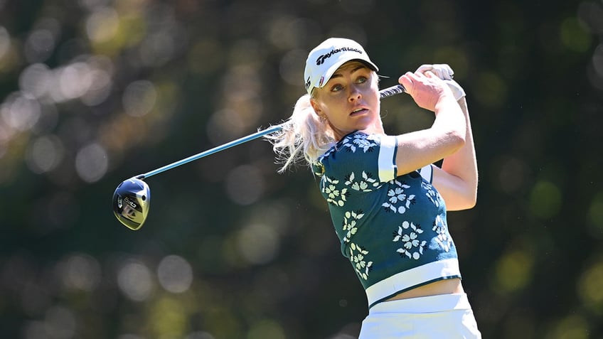 Charley Hull plays a round of golf