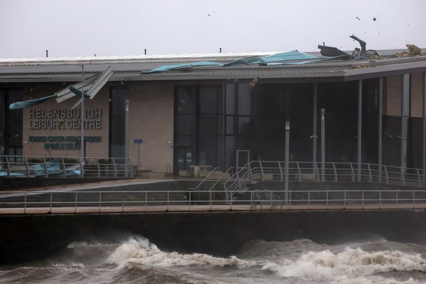 british isles lashed with hurricane force winds leaving thousands without power