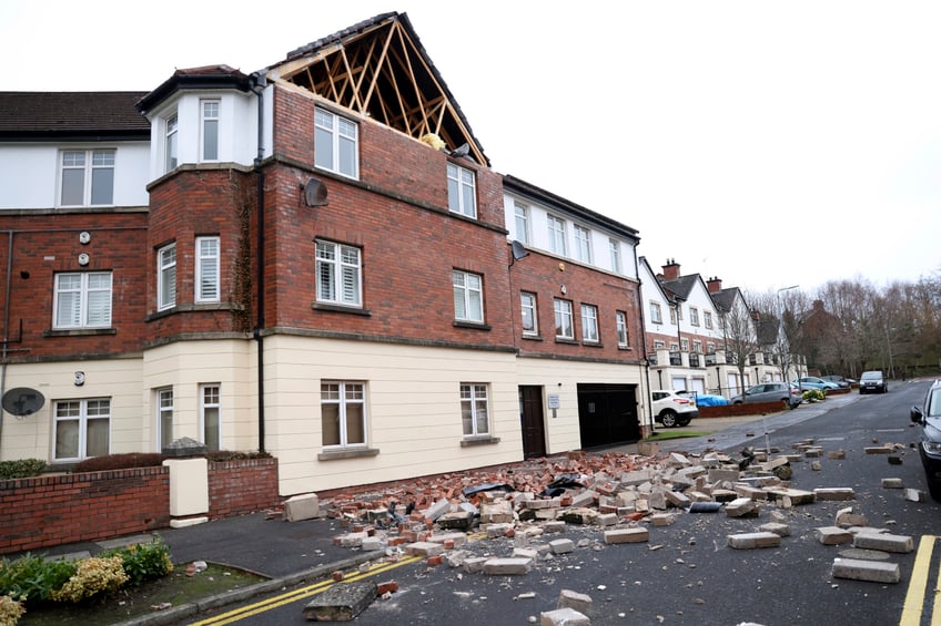 british isles lashed with hurricane force winds leaving thousands without power