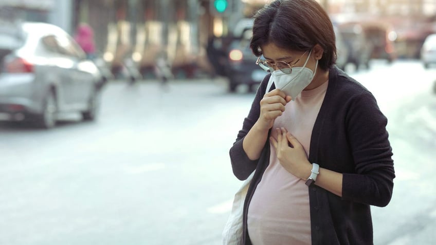 Pregnant woman pollution
