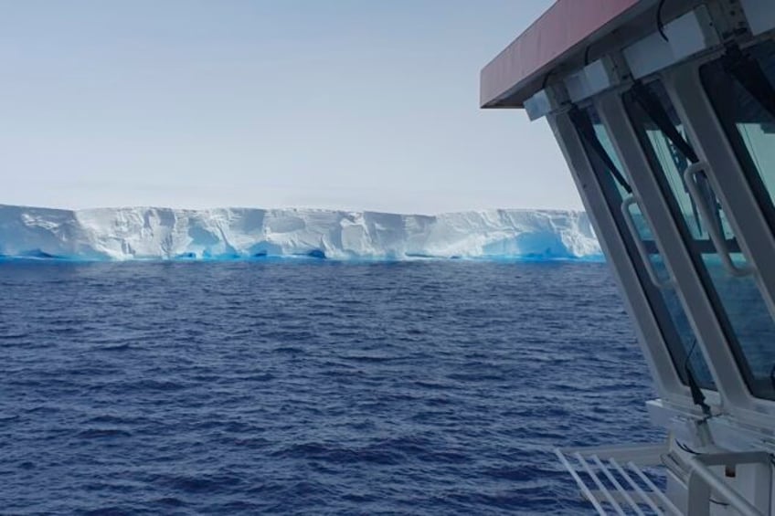 british research ship crosses paths with worlds largest iceberg as it drifts out of antarctica