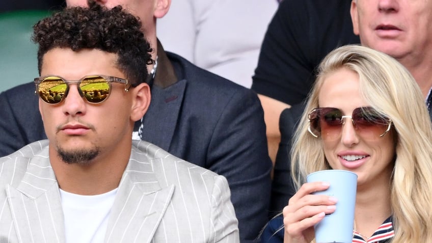 Patrick Mahomes and Brittany Mahomes at Wimbledon