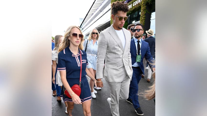 Patrick Mahomes and Brittany Mahomes at Wimbledon